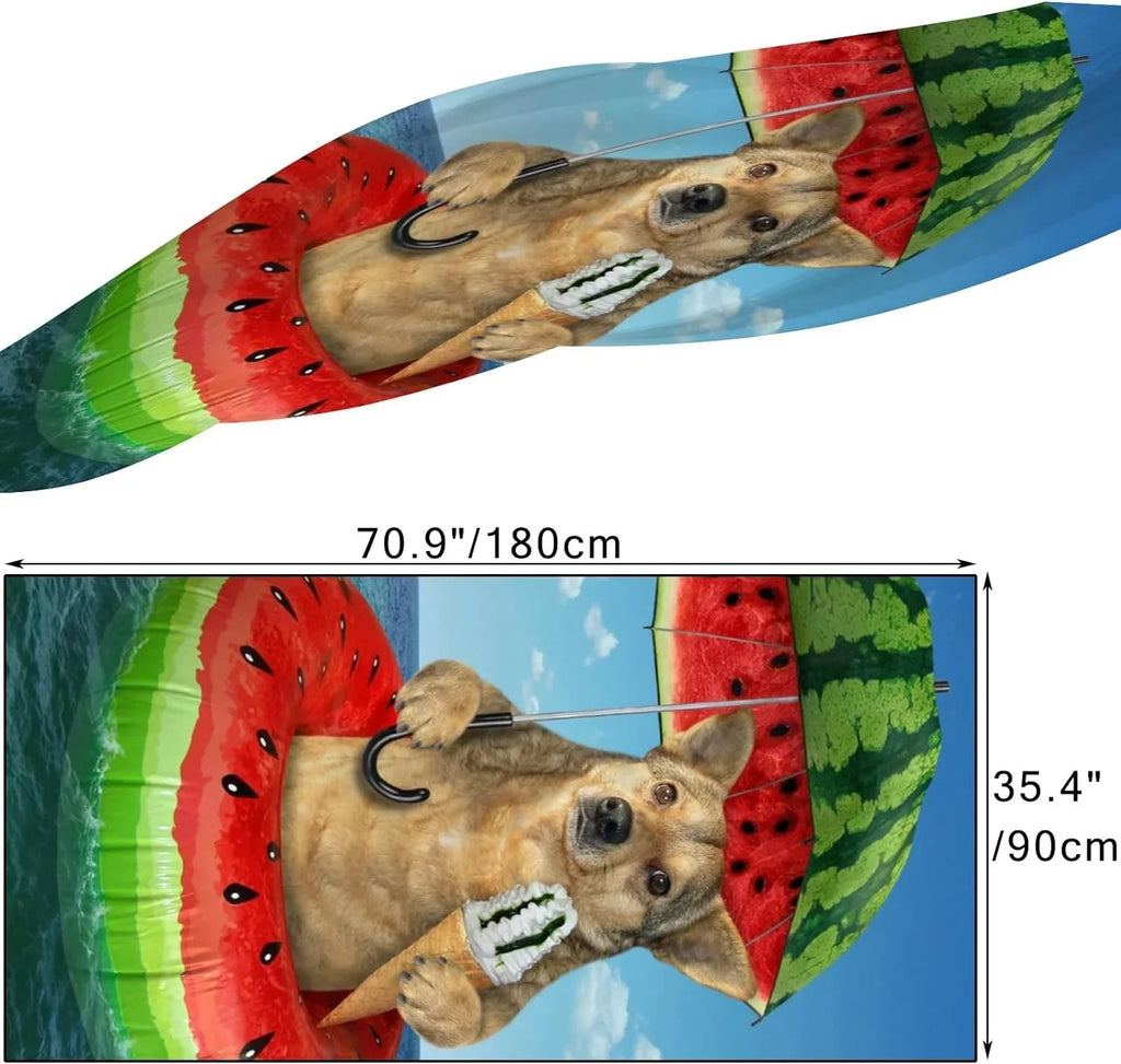 On Scarf Silk Watermelon Circle Inflatable Hyjoy Lightweight Wrap Women Dog Long Scarves Shawl Neck Girls for