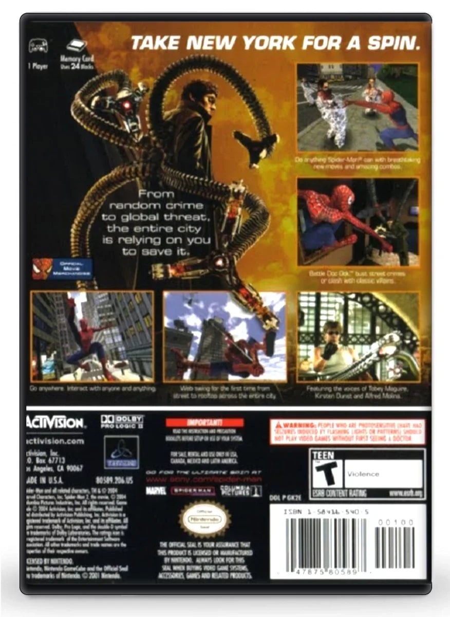 2 Refurbished - Nintendo GameCube Spider-Man