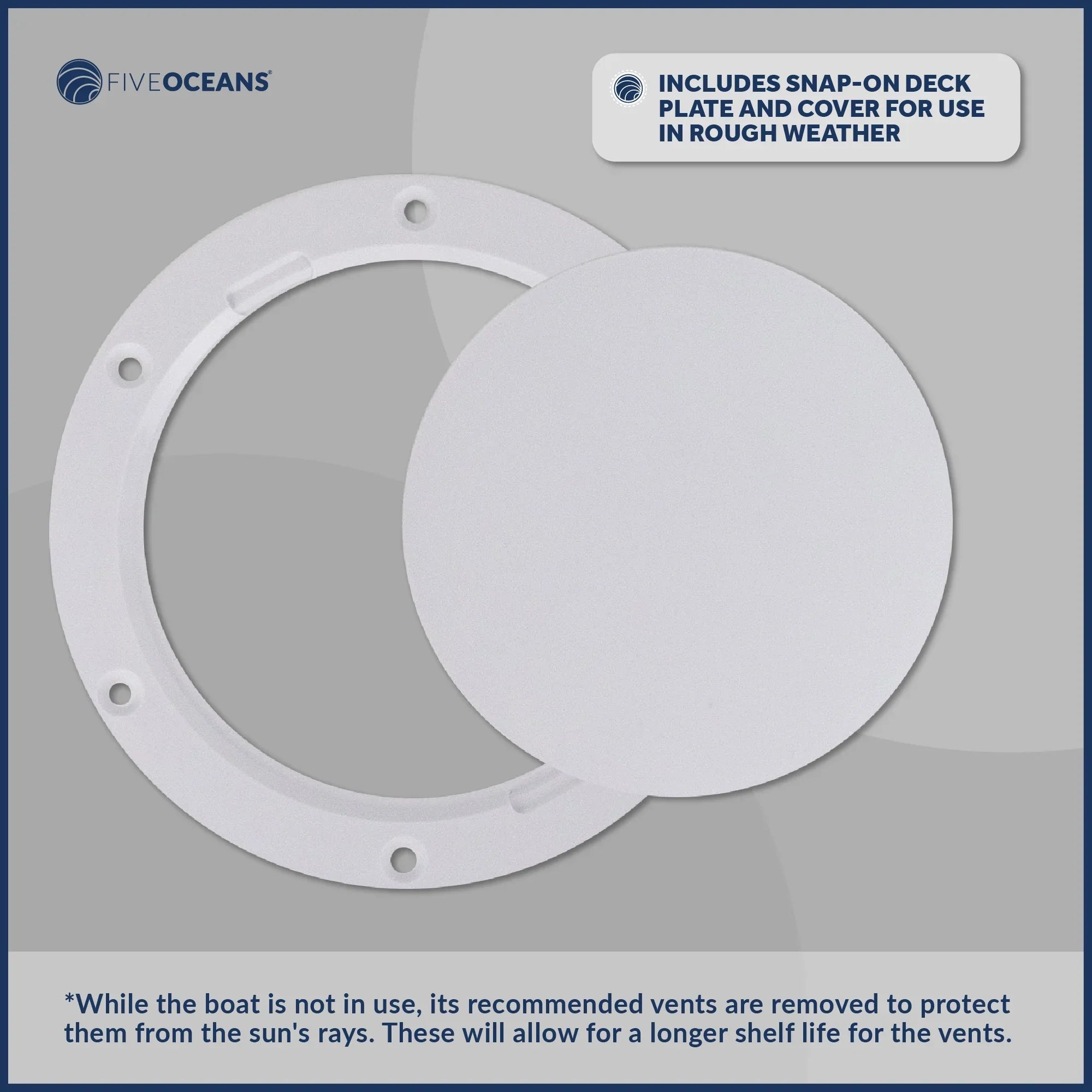 Cabin Profile Cowl Snap-On - Interior, UV-Resistant Vent Intake Pack Deck and 2 FO88-M2 Low Plate or PVC, Red 3-Inch Flexible Oceans Ventilation Five and for Cover, Air with