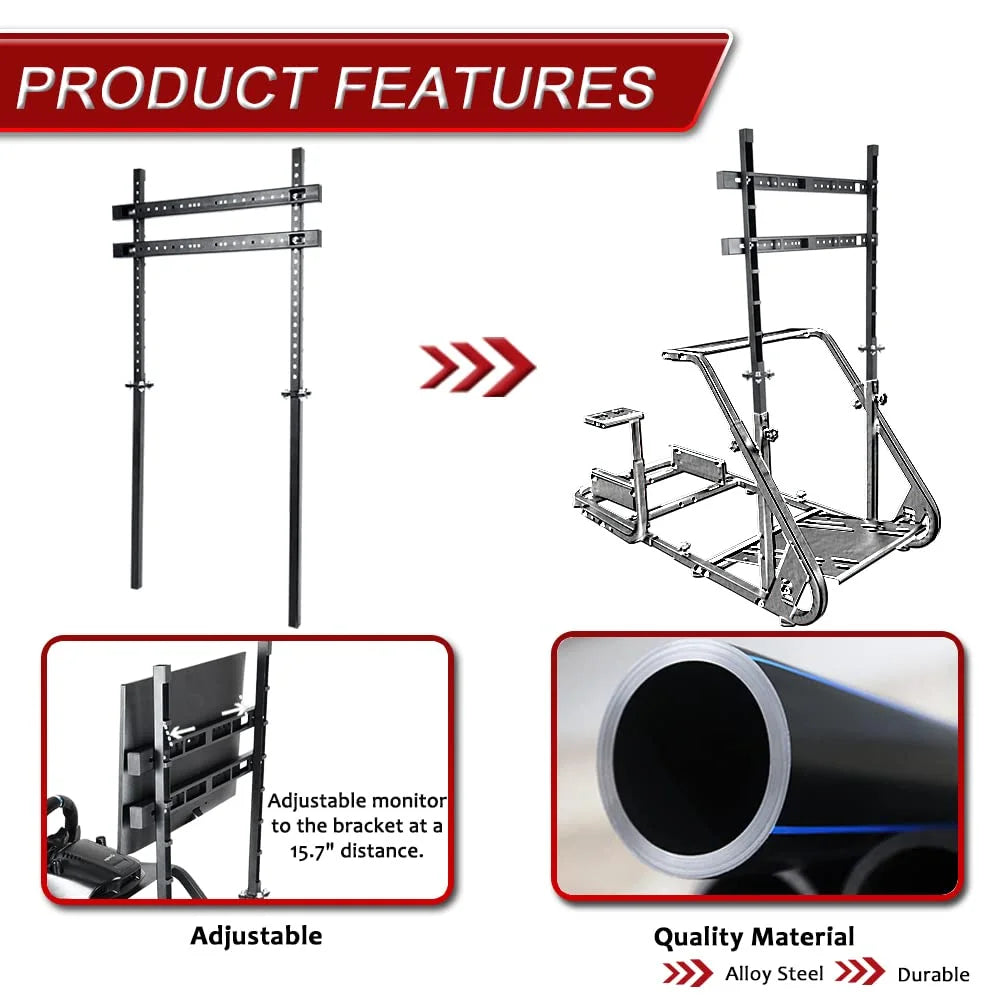 Frame Simulator Stand TV Stand Frame fit Adjustable Cockpit Cockpit Monitor Thrustmaster,Fanatec, Logitech Bracket Seat G27 G25 G923, Cockpit Display G29 Racing for G920 Racing FEIRO Without for