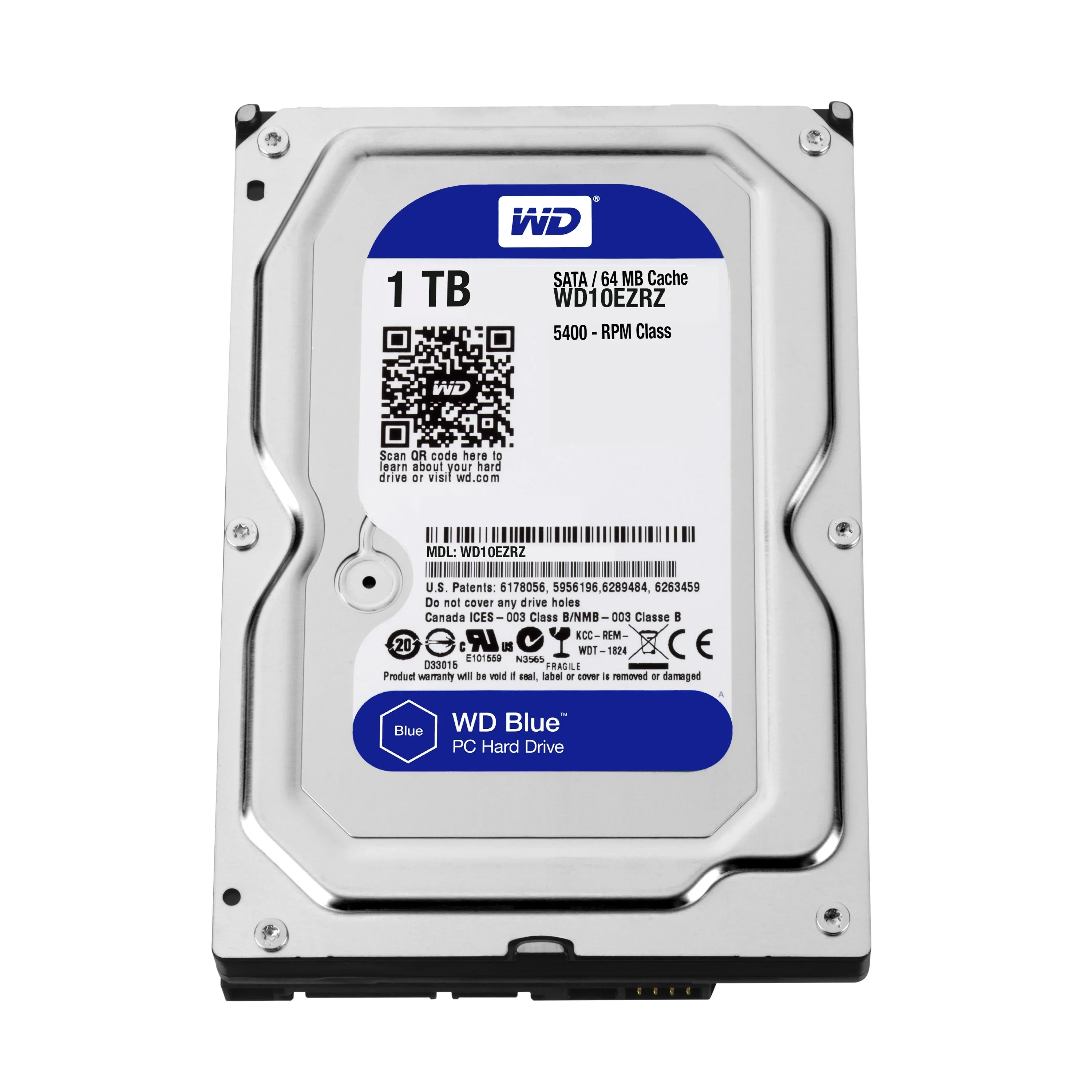 6 MB Buffer Blue 5400 WD10EZRZ Gb/s 3.5-inch 64 RPM Hard 1TB Drive WD SATA