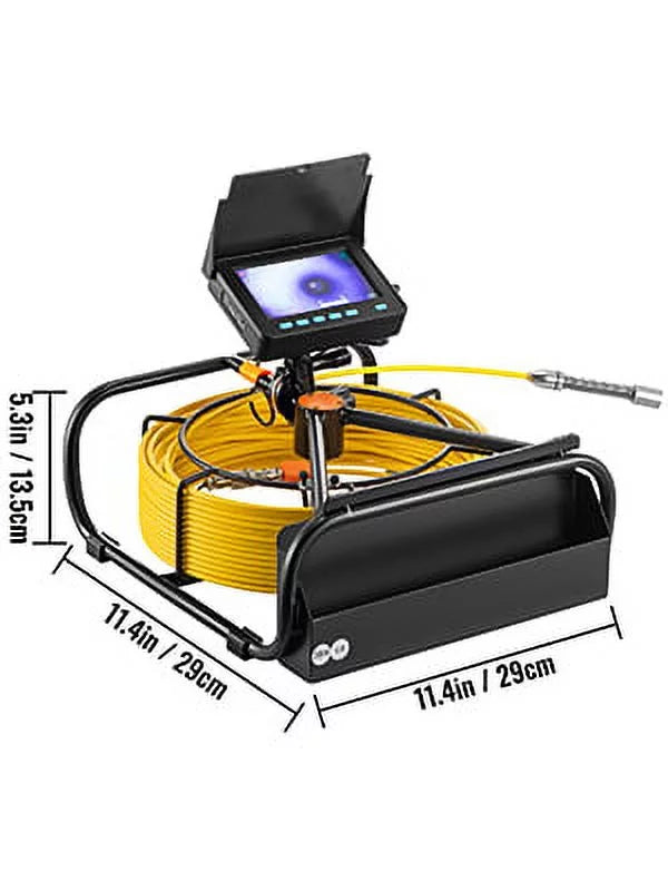 8500MAH Battery, 30M Camera, 98.4 Inspection Lithium Duct TFT Monitor with LCD Pipe Pipeline Camera FT, 4.3 Inch BENTISM Function, DVR LED, 6PCS Camera Camera Sewer Inspection