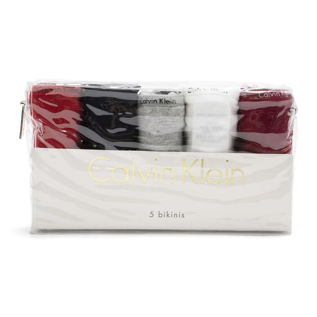 Calvin Signature Klein Red Women's Gala US \ Cotton Bikini, Black,M 5-Pack -