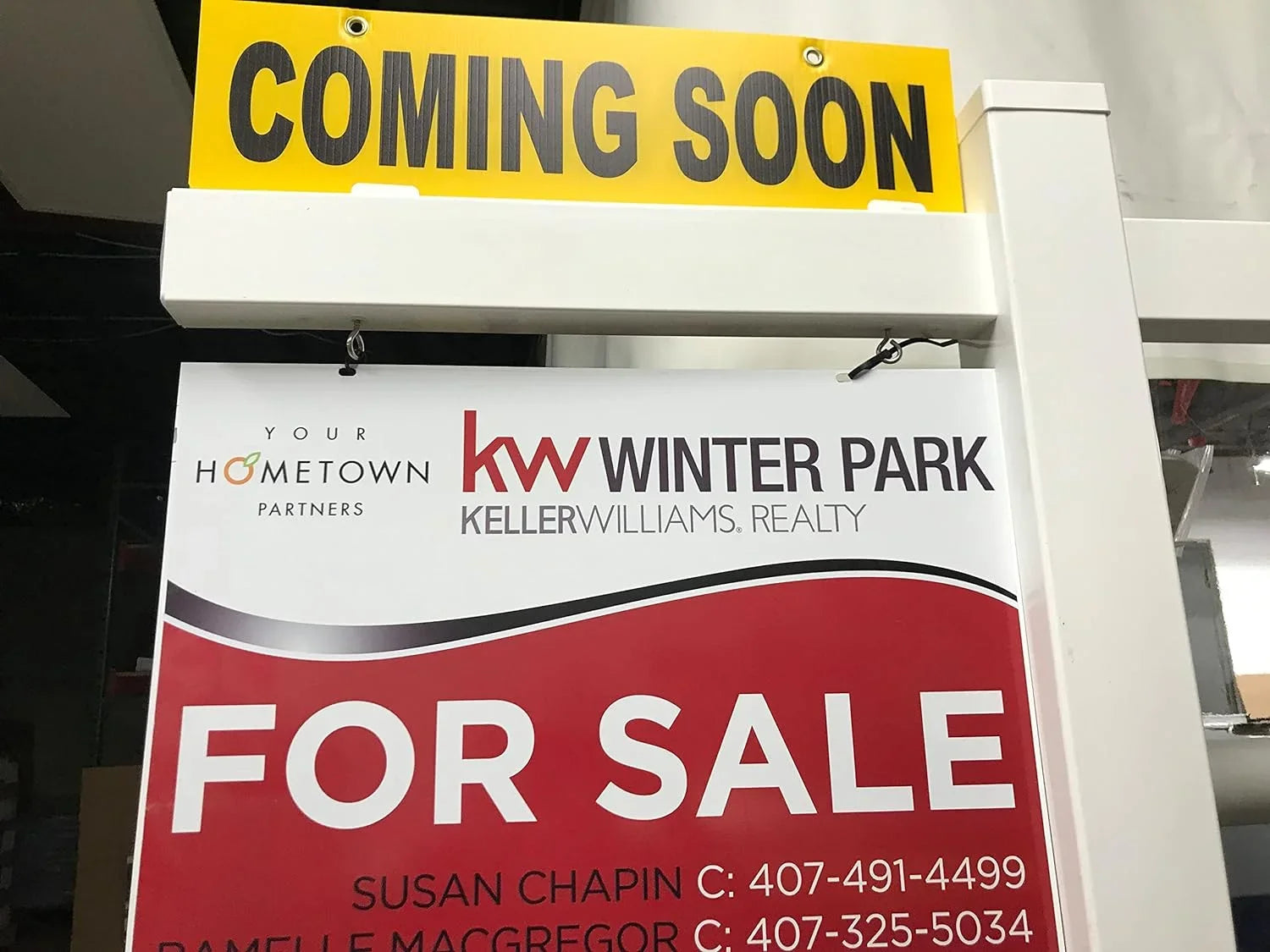 4Mm, ***Sign Sign Sign Yellow Sign Included, SOON Board Yellow Same Pack COMING Ship Plastic Metal Sign 24" Post SOON) X Sides Not & D 4Mm, 6” , Corrugated (COMING 5 Pre-Printed Double