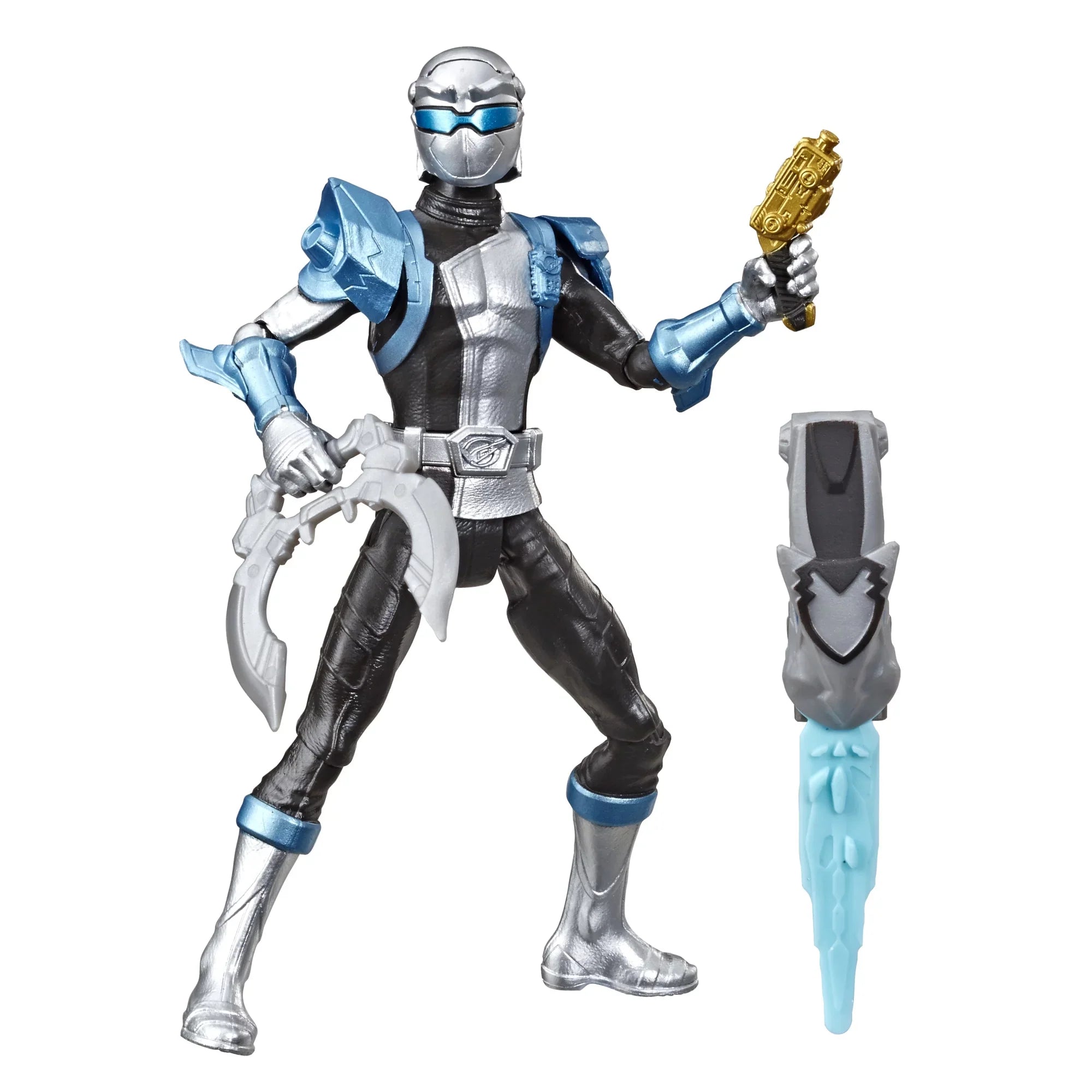 Figure Power Includes Toy, Action Accessories 6-inch Ranger Beast Rangers Morphers Silver