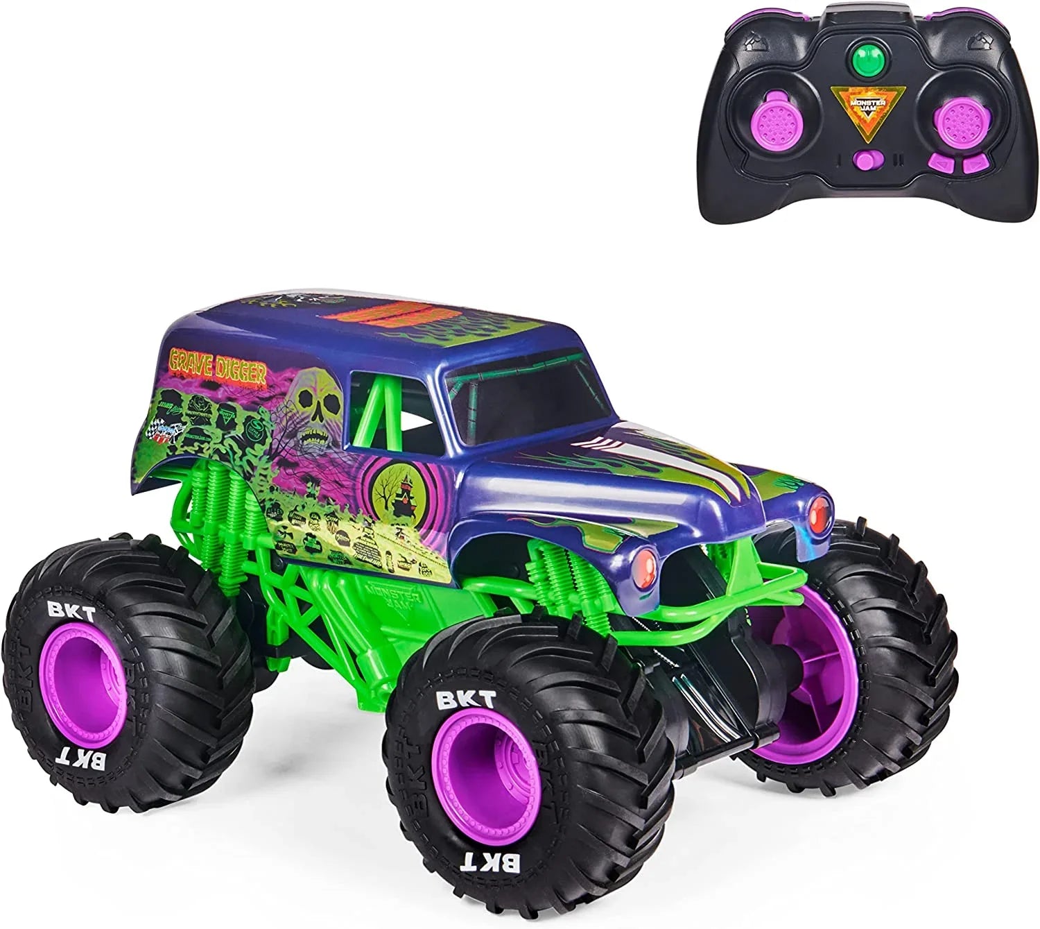 Adults, Car, Freestyle Monster Grave Monster Force, Kids for Remote Boys and 1:15 Official Toys Scale Jam, Control Digger Truck