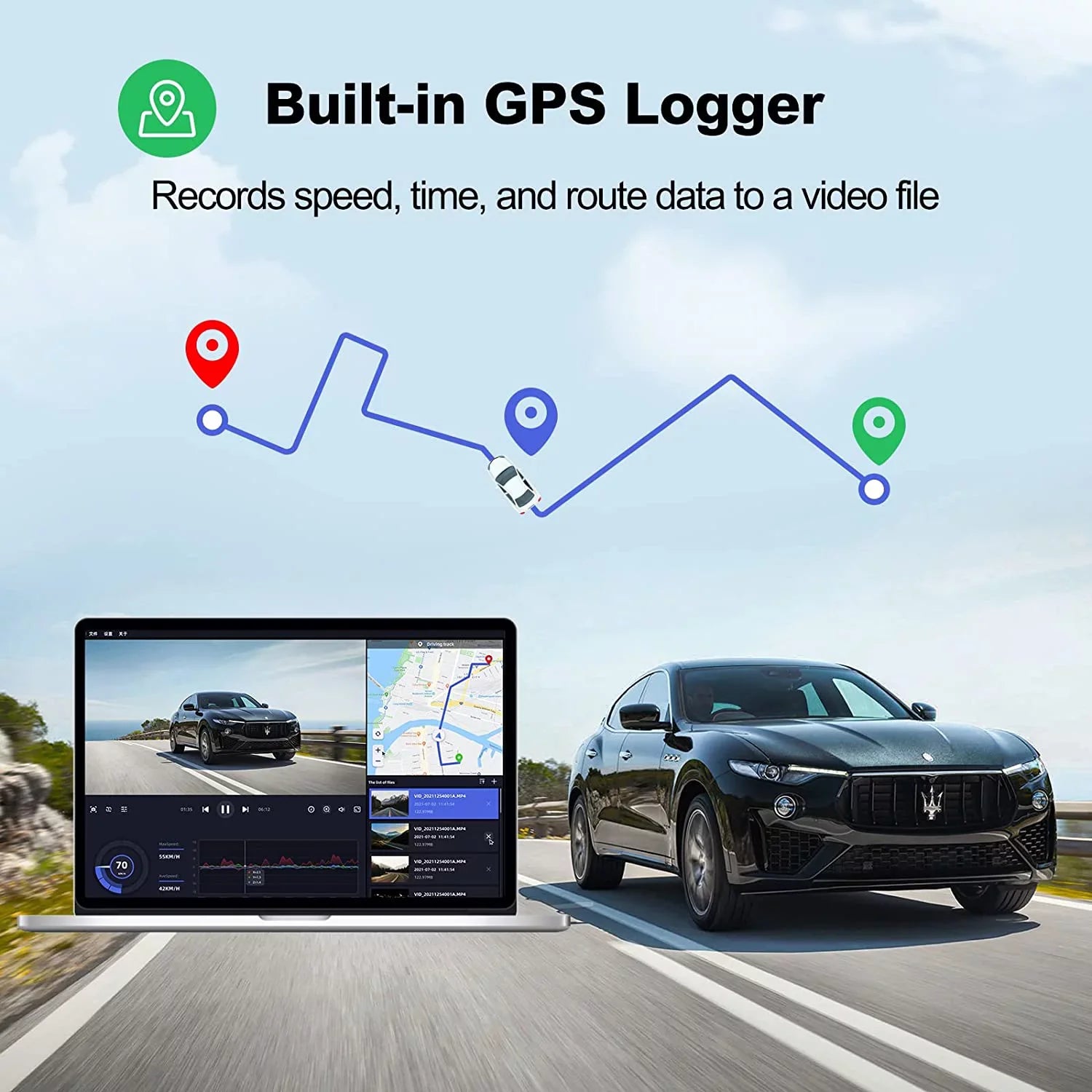 Cars 2.5K+1080P Record Front Dual G-Sensor, Super Parking Camera App Night D32 Mount, for Built-in Yeecore Vision, Dam, Control, Accident GPS, Portable and Dash Magnetic Mode, Cam Rear, Dash Dash WiFi