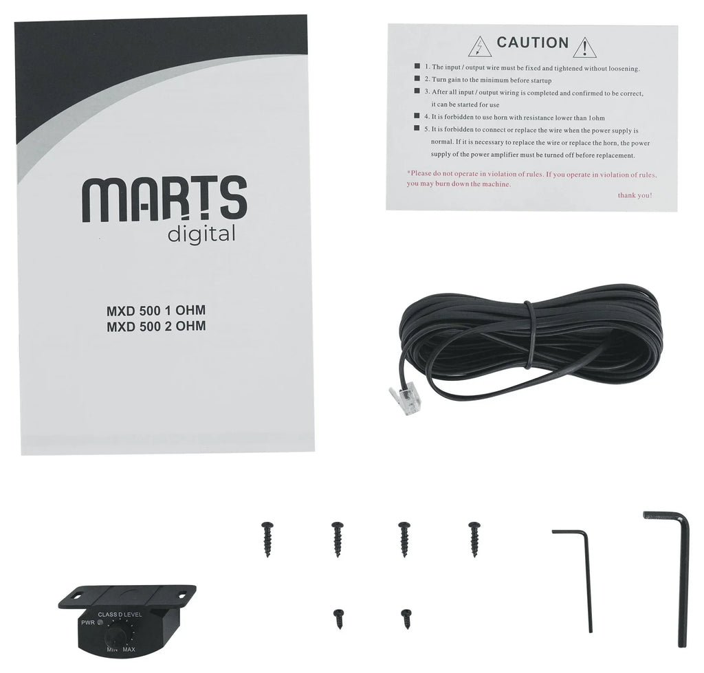 Marts Mono RMS OHM MXD Amplifier+Bass Remote+Amp 500w Car Digital 500 2 Kit